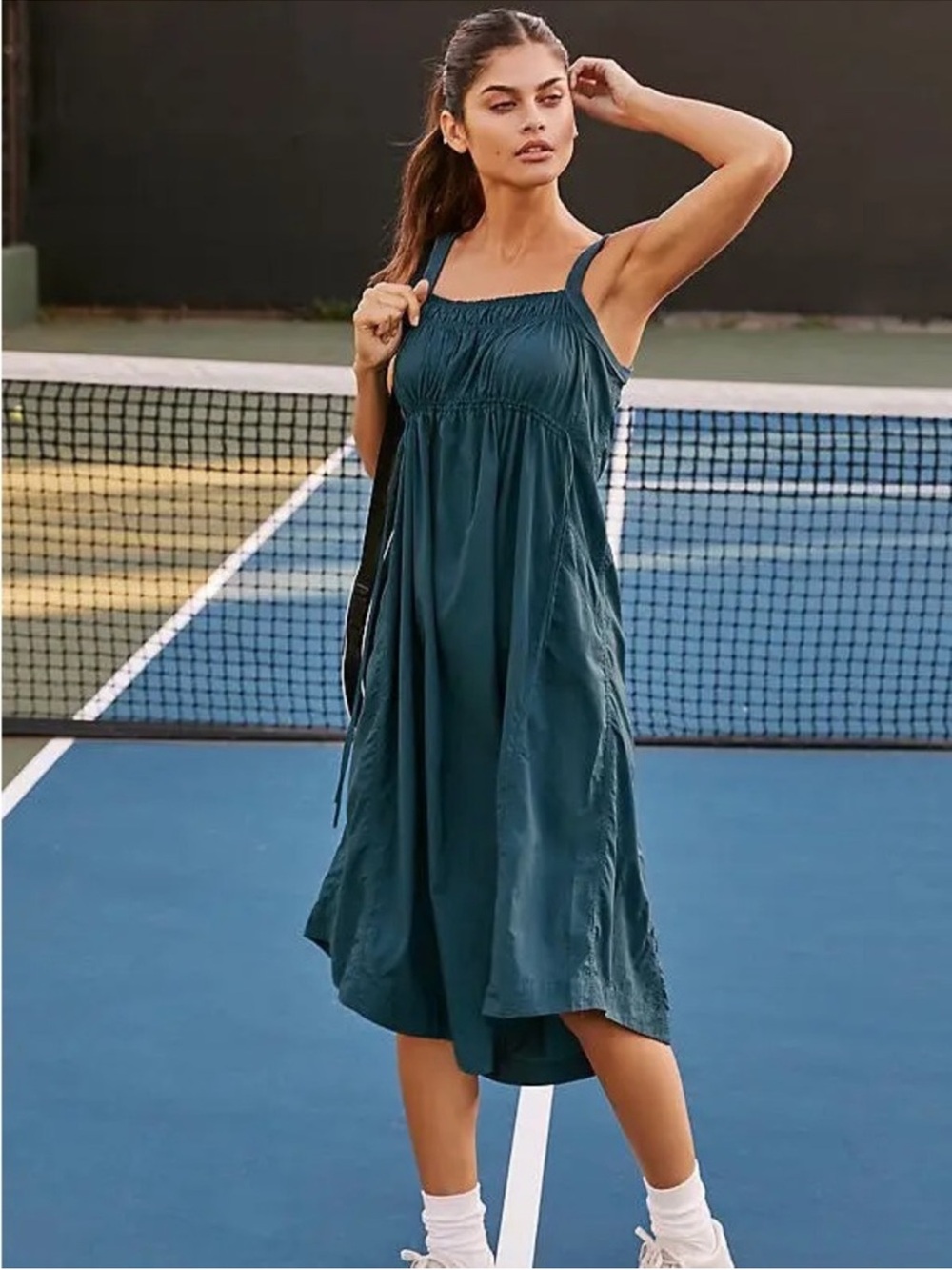 NWT Daily Practice By Anthropologie Keeseville Dress Teal Blue Women’s Medium